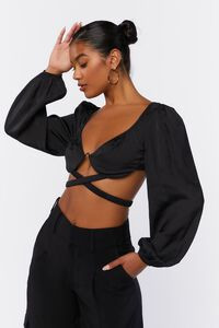 Cutout Peasant-Sleeve Top | Forever 21 (US)