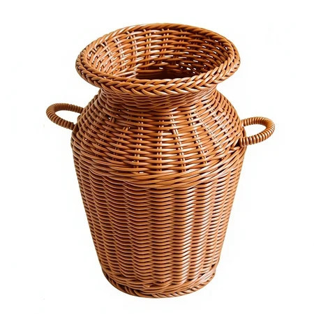 Rattan Weaving Creative Vases, 9" Decorative Flower Basket Rattan Vases, Multipurpose Hand Woven Vases Decor for Living Room Homes, Restaurants, Hotels Offices Decor | Walmart (US)