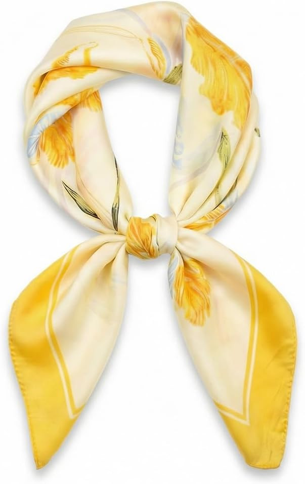 corciova Women’s Square Scarf 27.5 in (70 x 70 cm), Satin-Feel Polyester, Lightweight Fashion S... | Amazon (US)