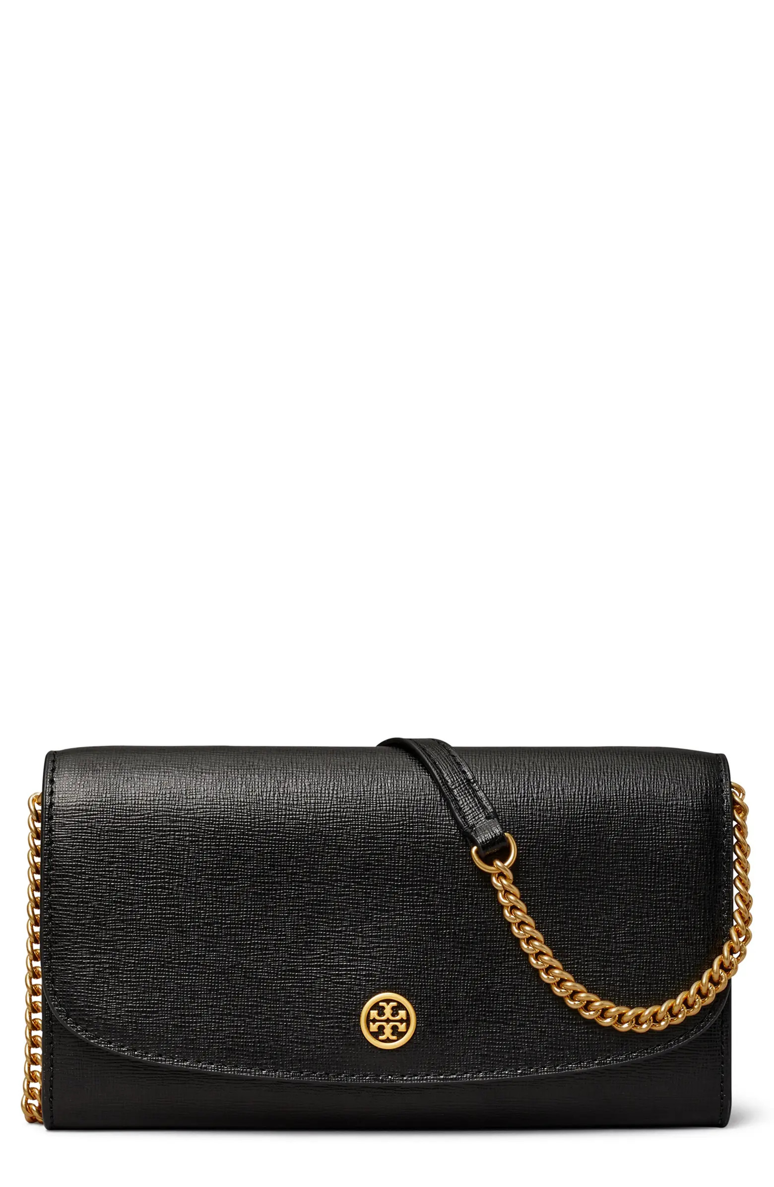 Tory Burch Robinson Leather Wallet on a Chain | Nordstrom | Nordstrom