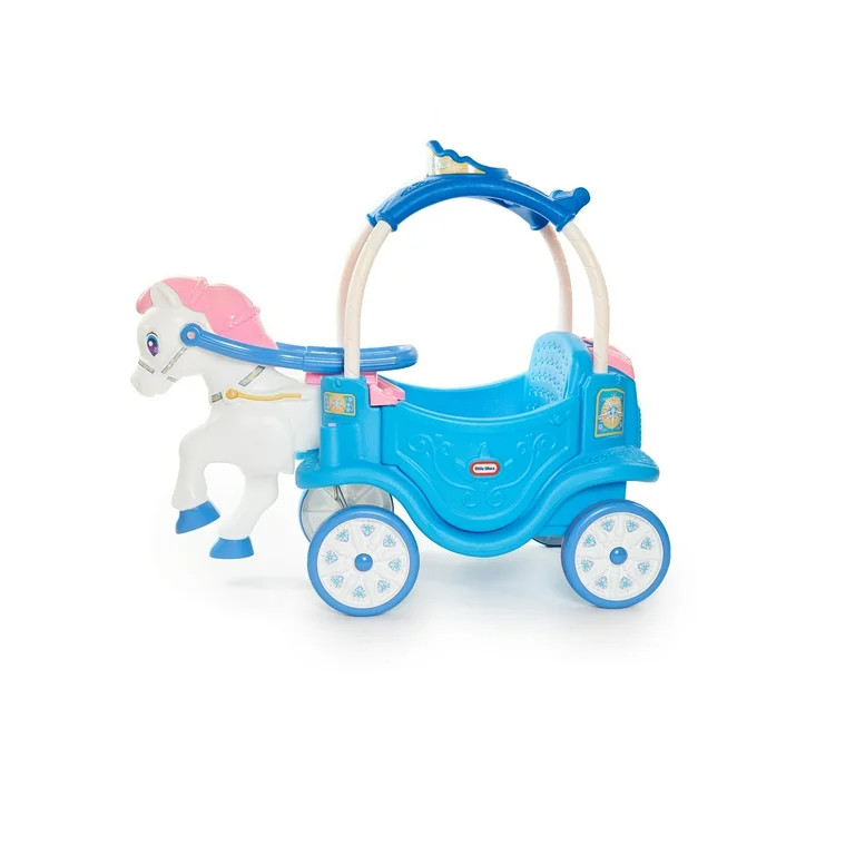 Little Tikes Princess Horse & Carriage in Frosty Blue, Foot-to-Floor Toddler Ride-on Toy - For Ki... | Walmart (US)
