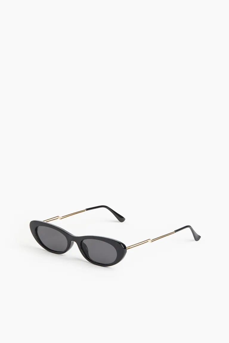 Narrow Cat Eye Sunglasses - Black - Ladies | H&M US | H&M (US + CA)
