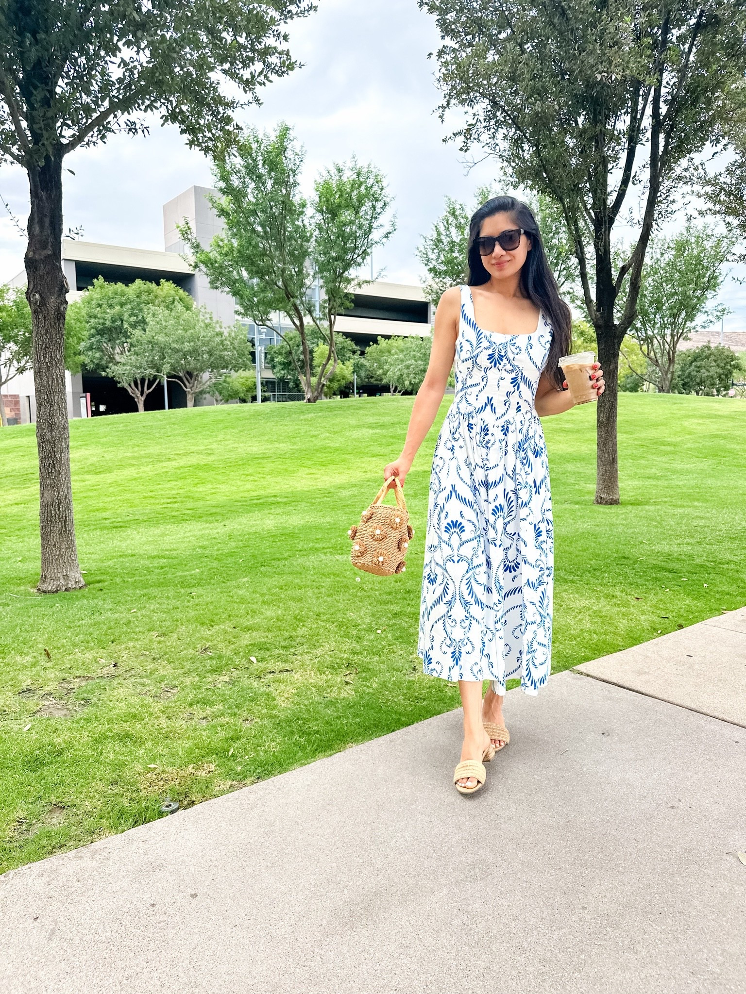 Summer essentials = midi dress and iced coffee ☕️ my dress is from 7 for all mankind but old, linked similar!

#LTKootd #LTKSeasonal