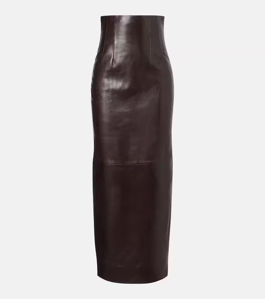 Khaite Loxley leather maxi skirt | Mytheresa (US/CA)