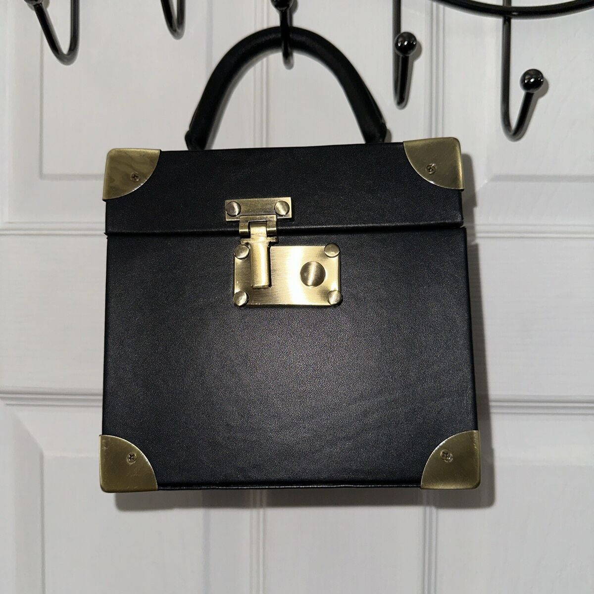 Courtney Grow & Antonio Melani Brass Accent Black Leather  Boxy Satchel  | eBay | eBay US