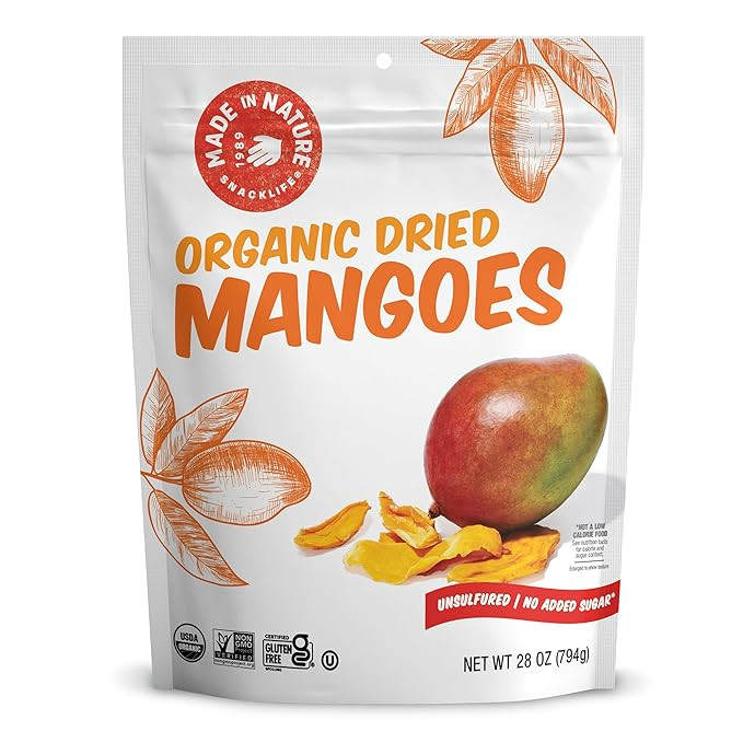 Made In Nature Organic Dried Mangoes, 28 Ounce (Pack of 1) – Vegan Snack, Non-GMO, Unsulfured, ... | Amazon (US)