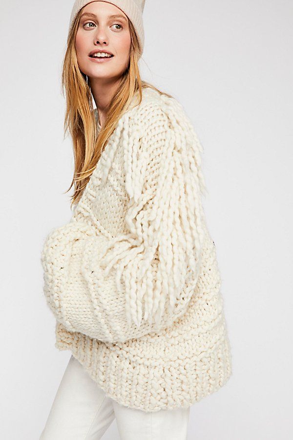 Fringe Sweater Jacket by Loopy Mango at Free People | Free People (Global - UK&FR Excluded)