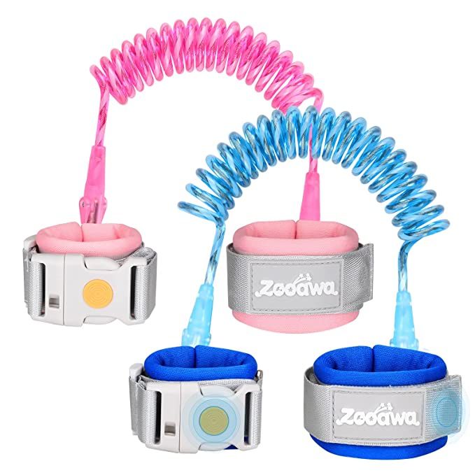 Zooawa Toddler Leash 2Pack, Toddler Kids Harness Anti Lost Wrist Link with Magnetic Lock, Reflect... | Amazon (US)