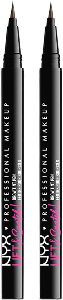 NYX PROFESSIONAL MAKEUP Lift & Snatch Eyebrow Tint Pen, Ash Brown (Pack Of 2) | Amazon (US)