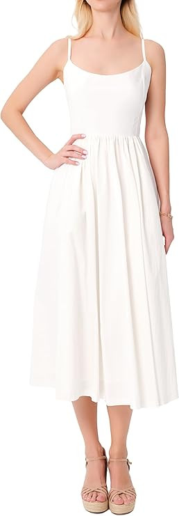 Women's Flowy Sleeveless Midi Maxi Dress Adjustable Spaghetti Straps Pockets Summer Beach Date Ni... | Amazon (US)