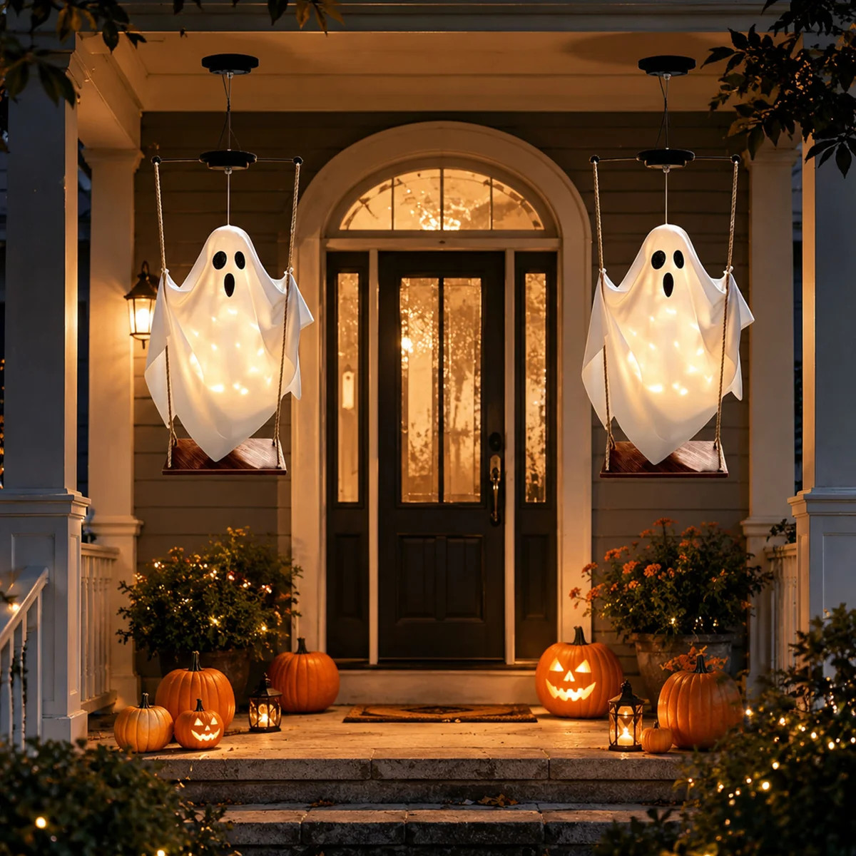 Solar Hanging Ghost Swing Halloween Decoration Set | Wayfair North America