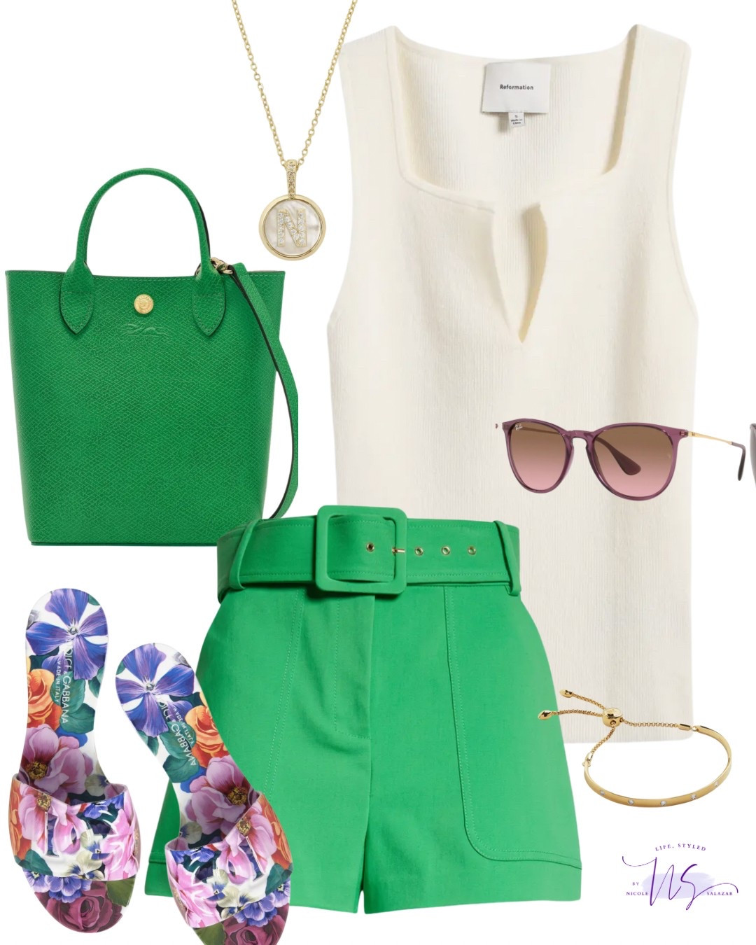 Vibrant green, crisp cream, and florals to finish—this is your sign to skip neutrals and wear color with confidence. Tap for all the outfit details!

#WeekendLook #LTKStyle #ColorPop #ChicAndPlayful #SummerInStyle