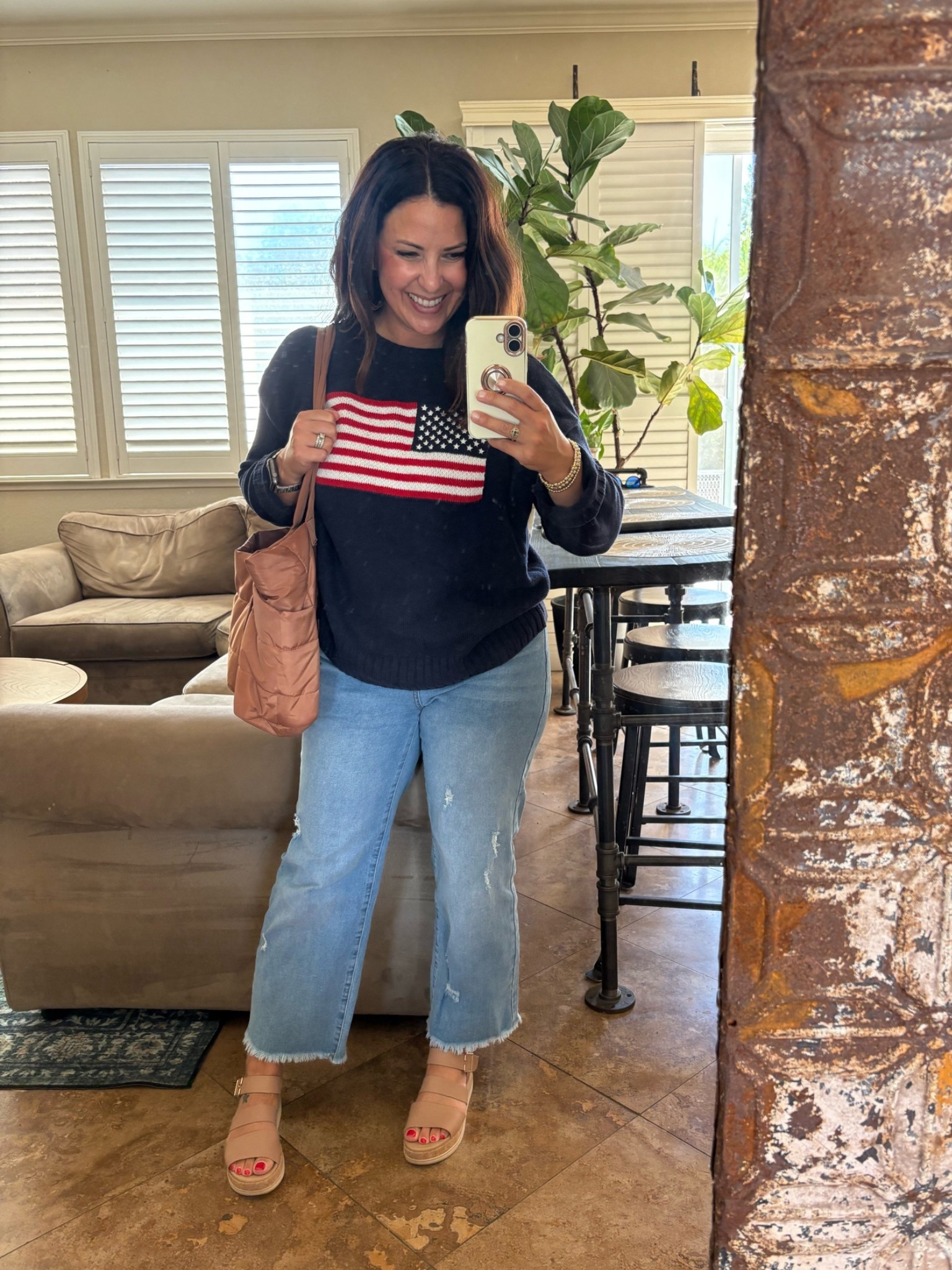 🇺🇸 Wearing a little red, white & blue today for Patriot Day ❤️🤍💙

This is such an easy fall teacher outfit—a cozy patriotic sweater, relaxed straight-leg jeans, my go-to comfy sandals, and a tote bag. Perfect for those early-fall school days when it looks like autumn but still feels like summer! 🍂☀️

Such a cute autumn outfit now, and I’d swap the sandals for boots when the weather finally cools down!

#fallteacheroutfit #teacheroutfit #autumnoutfit #falloutfit #workwear

#LTKPetite #LTKootd #LTKSeasonal