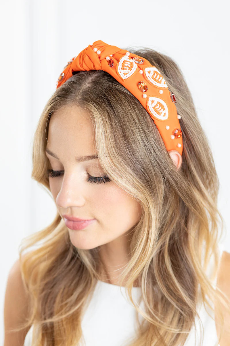 Gameday Headband- Orange/White | Avara