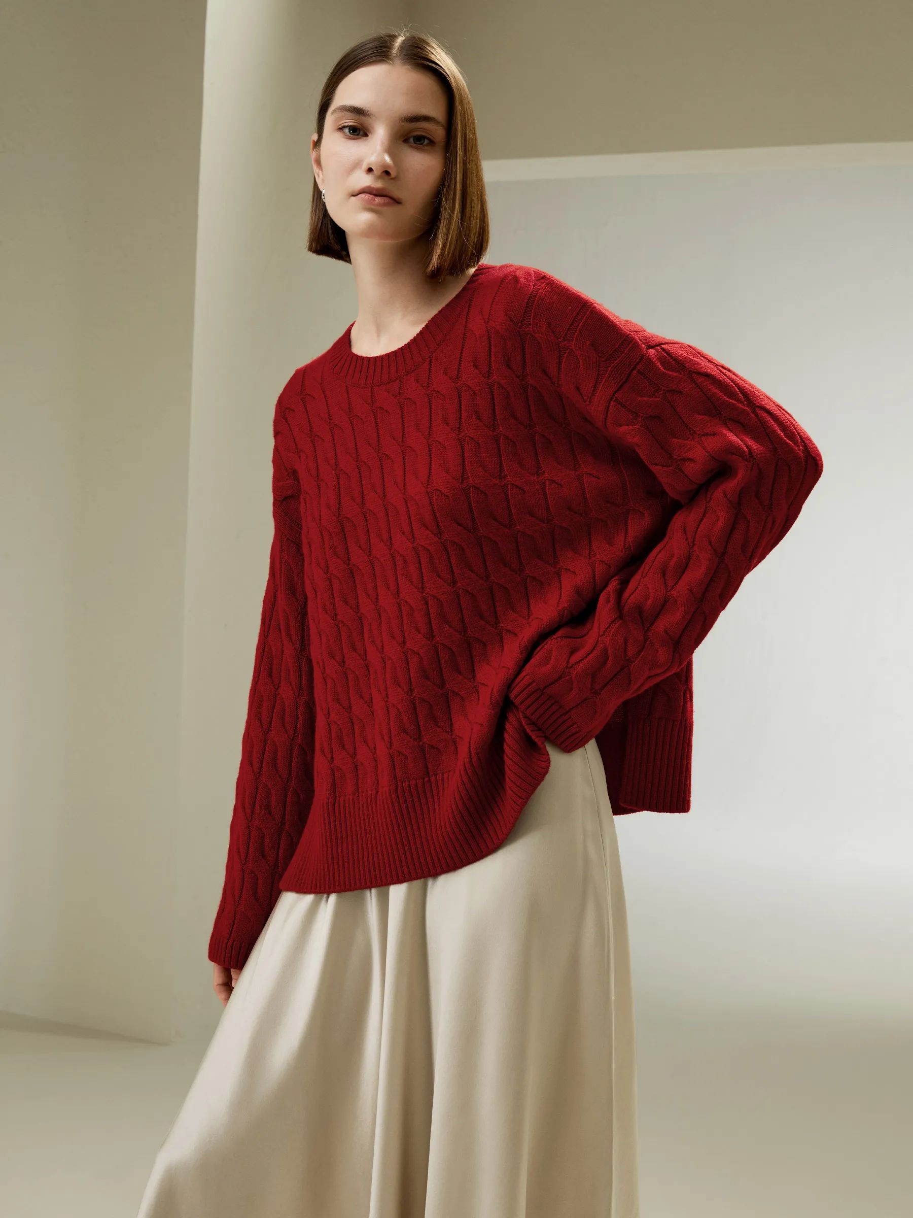 Ultrafine Merino Wool Crewneck Sweater | LilySilk
