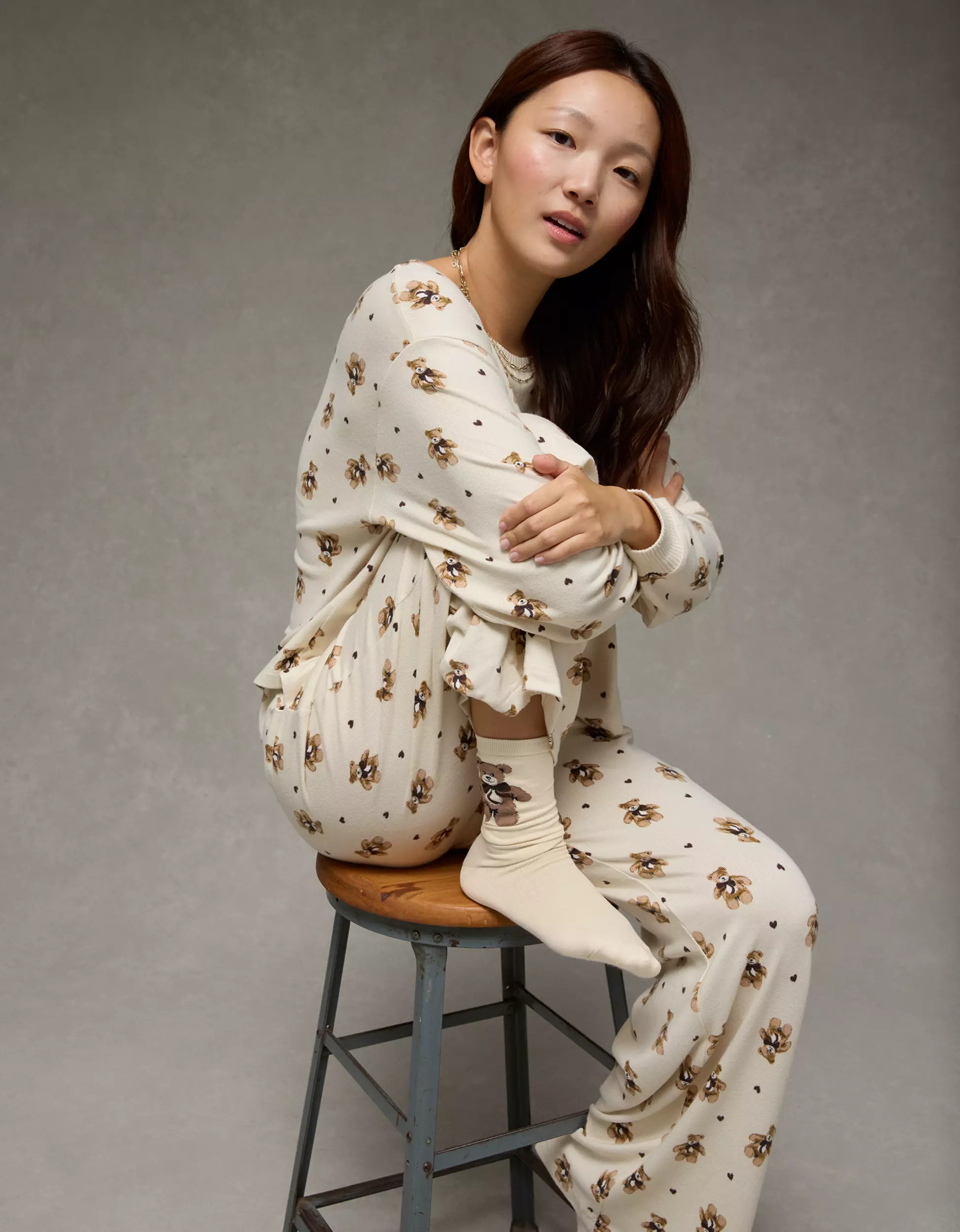 AE Teddy Bear Crew Socks | American Eagle Outfitters (US & CA)