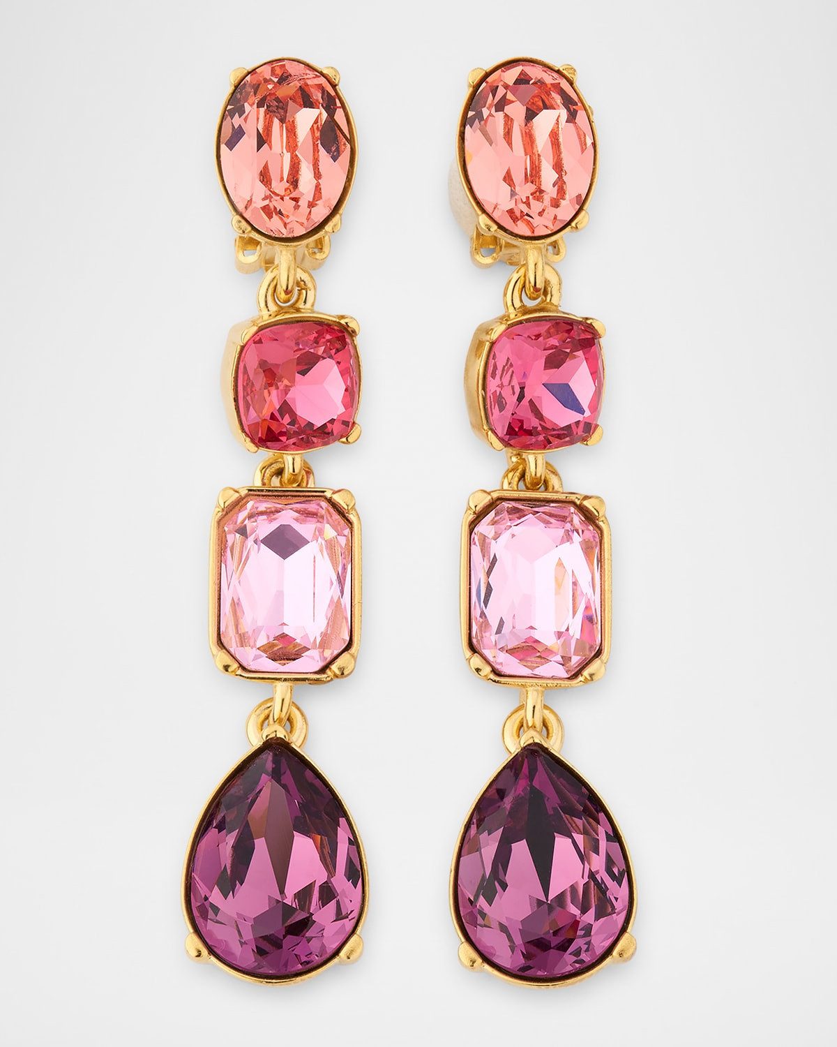 Four Drop Crystal Earrings | Neiman Marcus