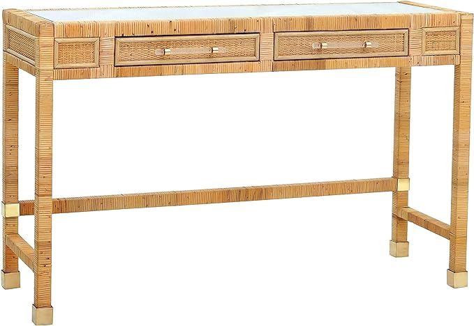 Tov Furniture Amara Natural Rattan Desk | Amazon (US)