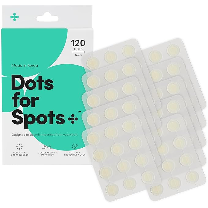 Dots for Spots Pimple Patches For Face - Fast Acting, Translucent Hydrocolloid Zit Patches that U... | Amazon (US)