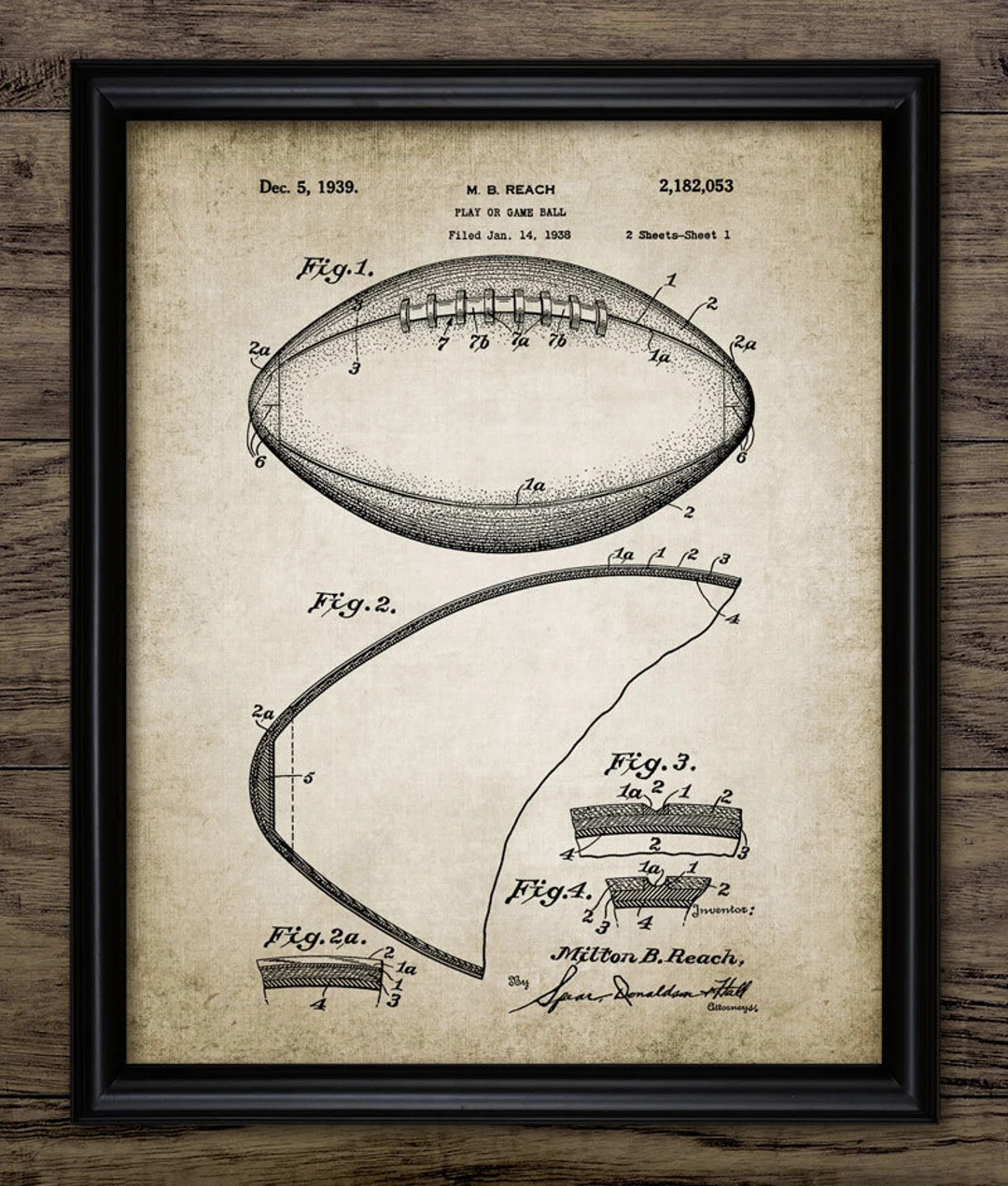Football Wall Art, Printable 1939 Football Design, American Football, Superbowl, American Sports,... | Etsy (US)