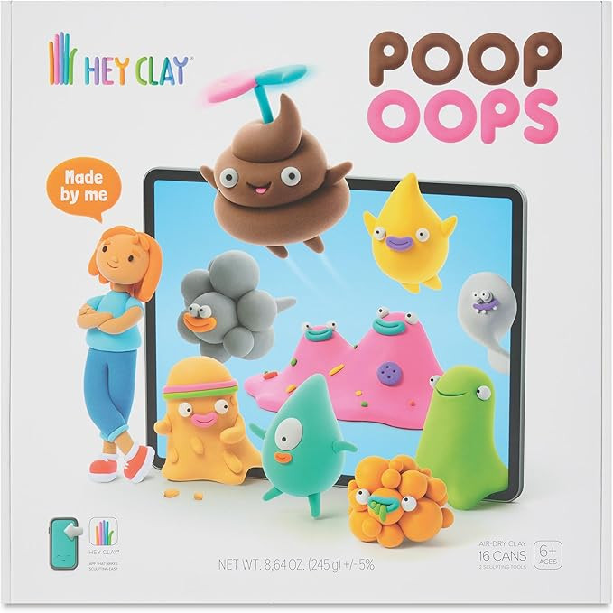 Fat Brain Toys Hey Clay Poop Oops - Clay Kit with Interactive App, Kids & Tweens | Amazon (US)