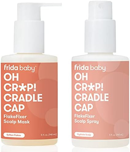 Oh Cr*p! Cradle Cap Flake Fixer Scalp Spray + Scalp Mask Duo by Frida Baby Soothes Baby's Scalp, Pre | Amazon (US)