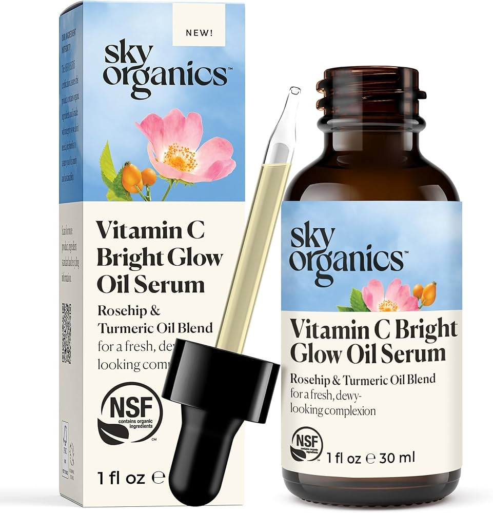 Sky Organics Bright Glow Face Serum, Vitamin C Serum, Rejuvenate Dull Skin, Hydrating, Promotes B... | Amazon (US)