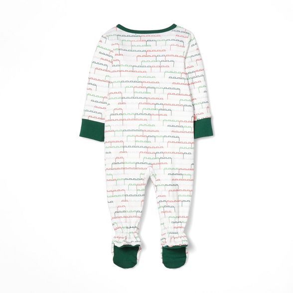 Baby Stacked Brick Pattern One Piece Pajama - LEGO® Collection x Target White | Target