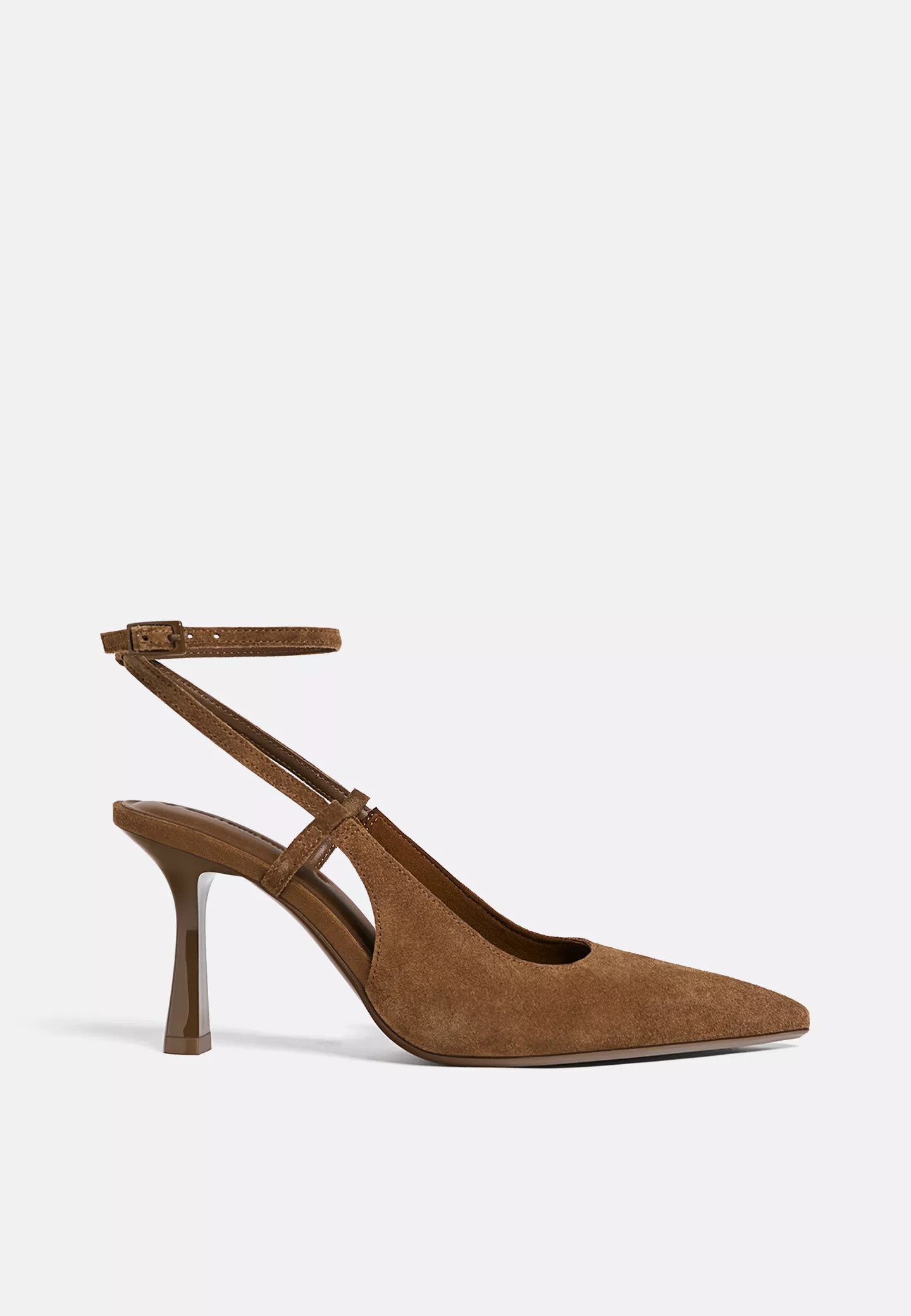 Split suede heeled shoes | Stradivarius (UK)