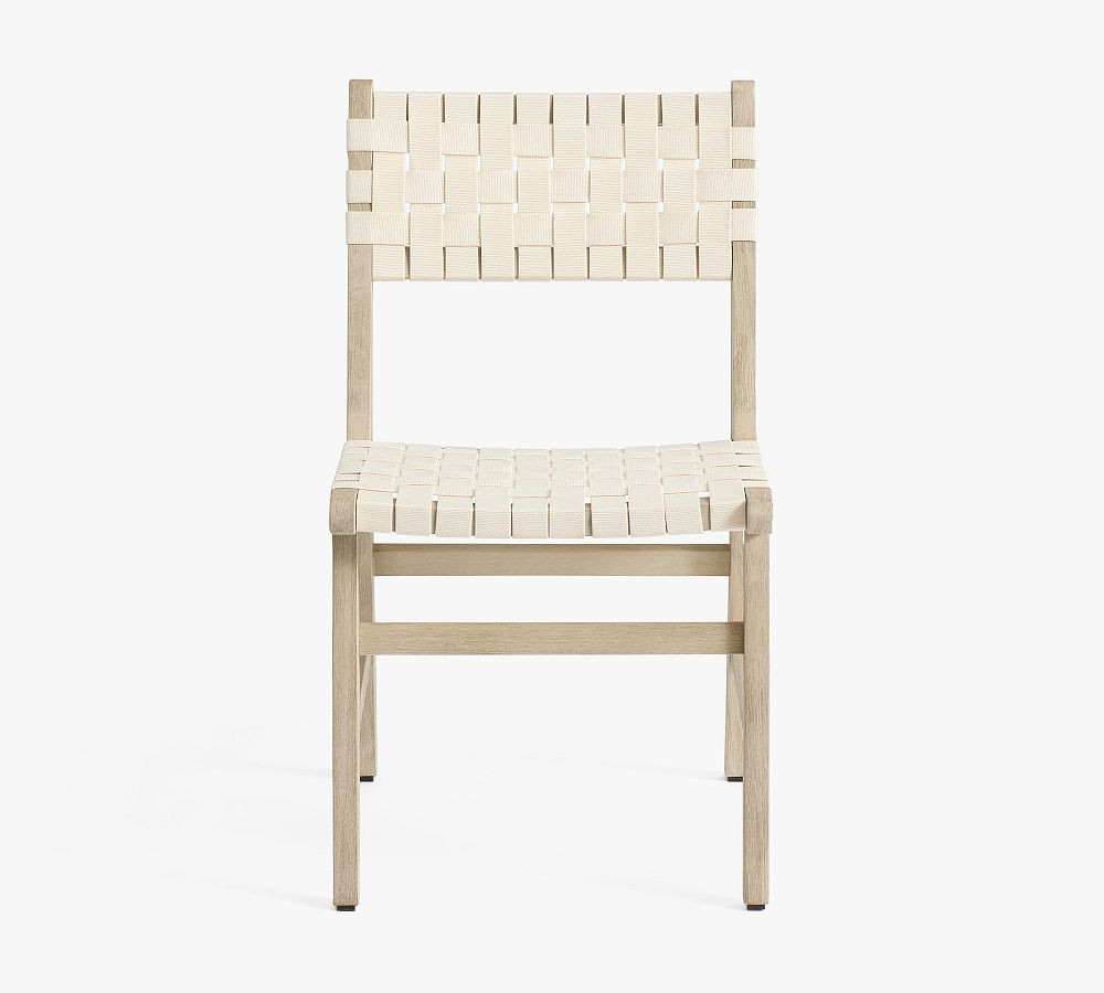 Abbott Acacia Woven Outdoor Dining Chair | Pottery Barn (US)