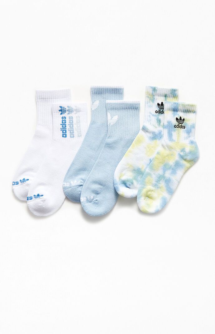 adidas 3 Pack Originals Blue Ankle Socks. | PacSun