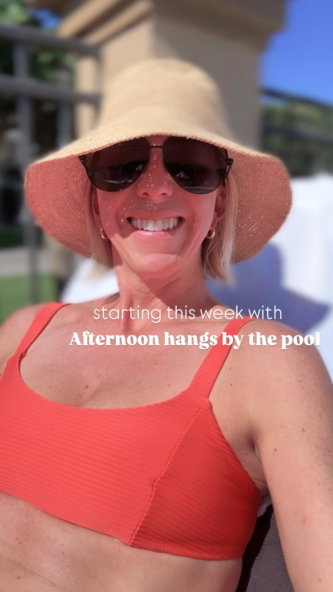 Soaking up all the vitamin D that we can before we head back to winter this weekend ☀️❄️🥶

This 2 piece swimsuit has been my favorite for the color + fit on this vacation👏🏻 sized up to medium in both the top + bottoms 

#LTKWatchNow #LTKTravel #LTKOver40