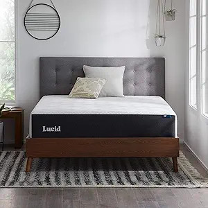 LUCID 12 Inch Queen Mattress – Plush Memory Foam Mattress – Bamboo Charcoal Foam – Gel Infu... | Amazon (US)