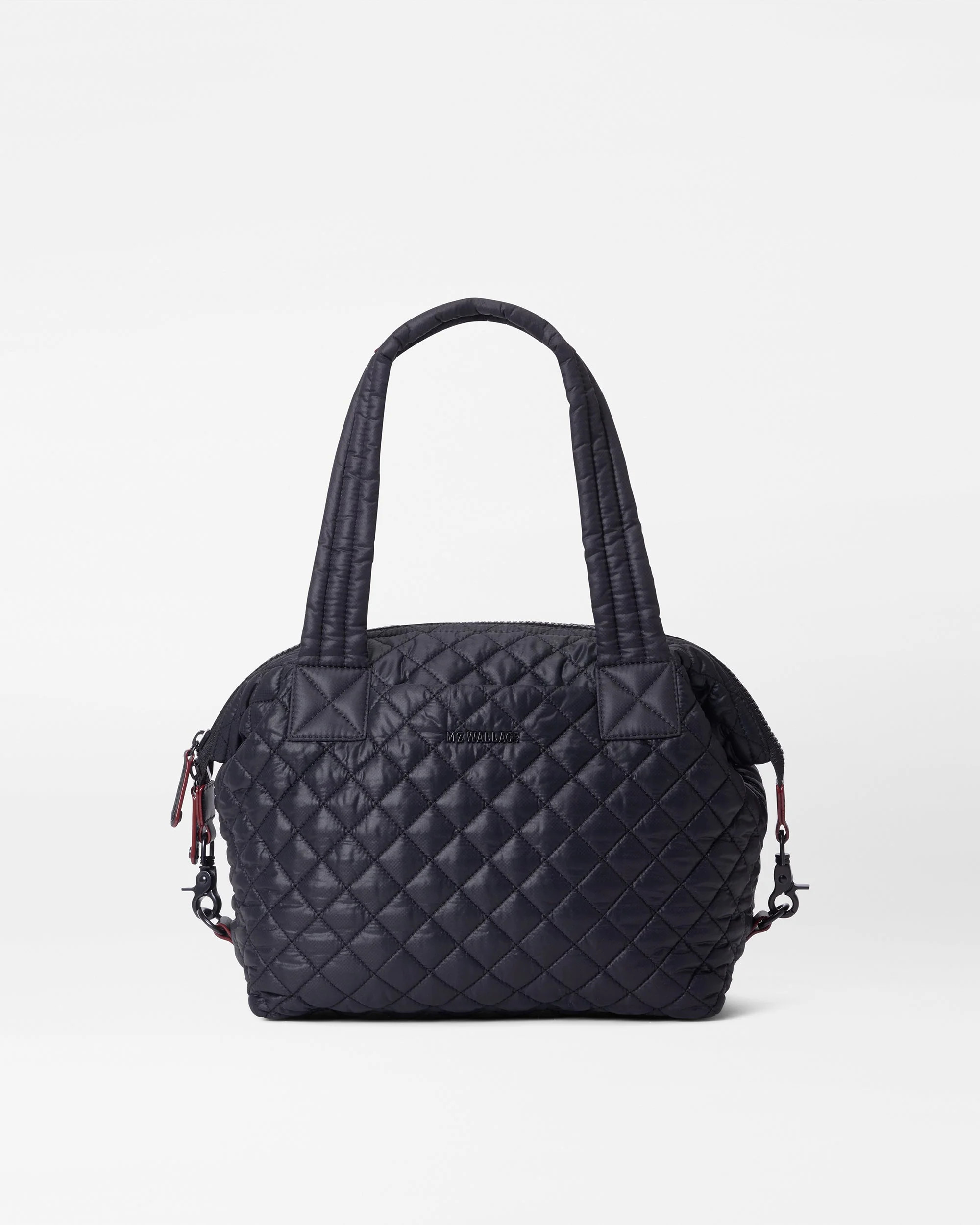 Medium Sutton Deluxe Shoulder Bag in Black Nylon | MZ Wallace | MZ Wallace