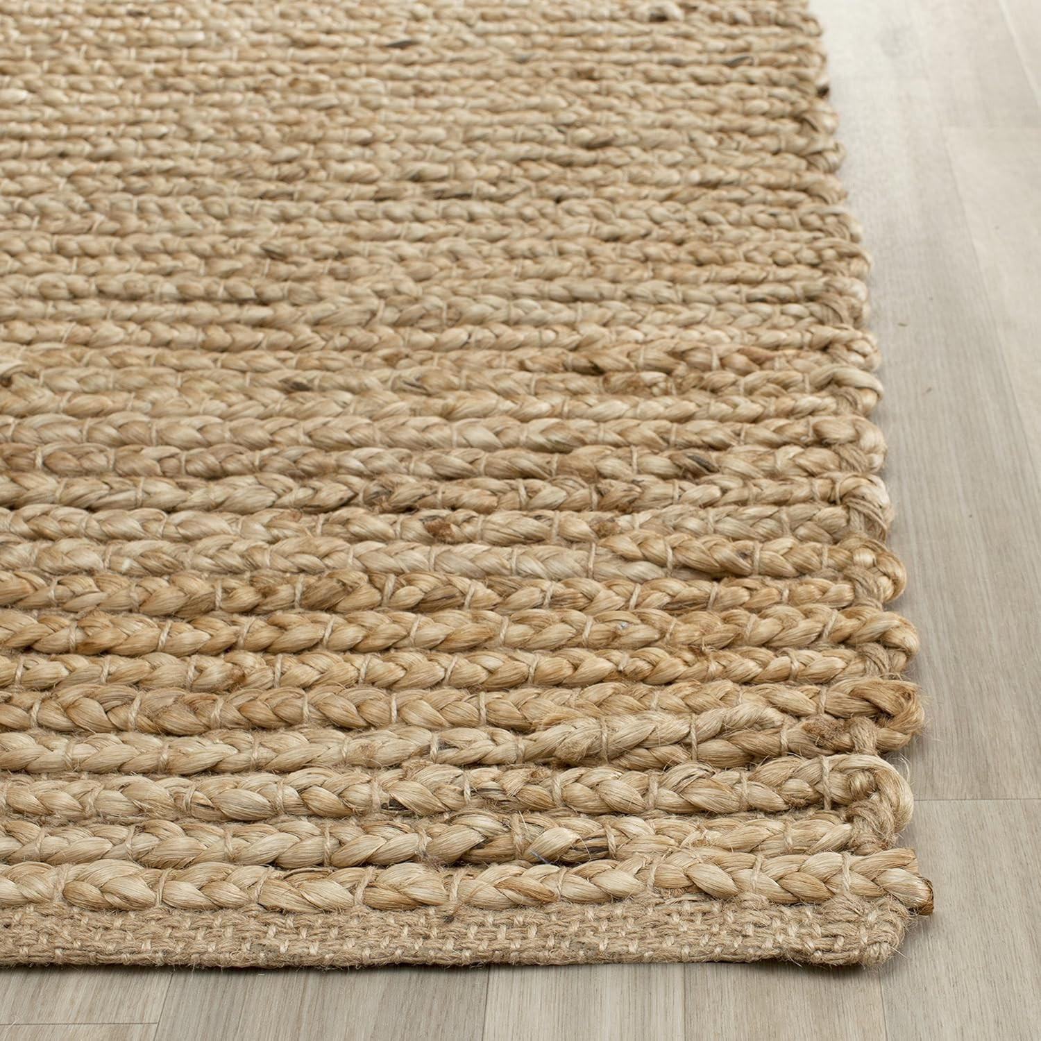 SAFAVIEH Cape Cod Collection 10' x 14' Natural CAP355A Handmade Braided Jute Area Rug | Amazon (US)