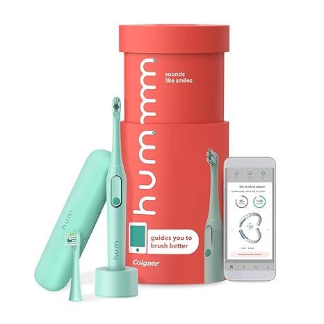 hum by Colgate Smart Electric Toothbrush Kit, Rechargeable Sonic Toothbrush with Travel Case & Bo... | Amazon (US)