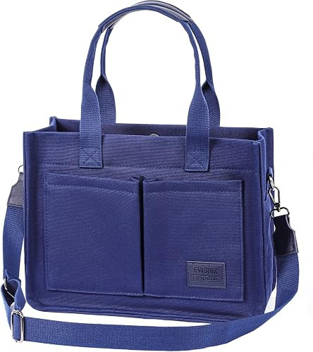 Canvas Tote Bag for Women, Large Laptop Travel Tote Handbag Totes with Crossbody Shoulder Teacher... | Amazon (US)