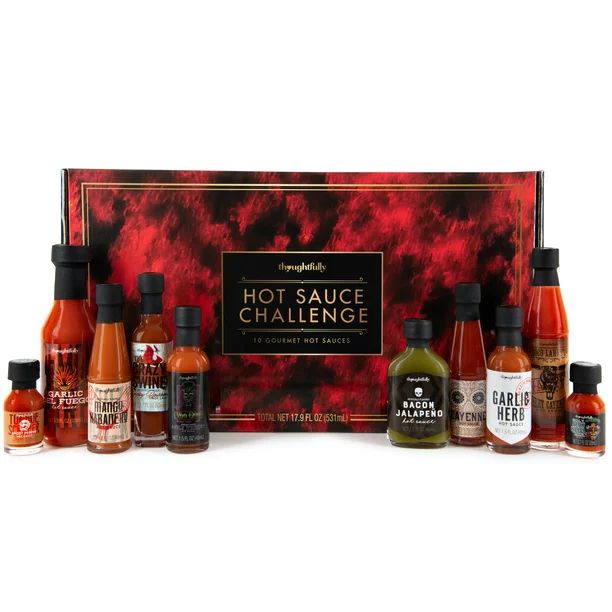 Thoughtfully Gourmet, Hot Sauce Challenge Gift Set, 10 Pack - Walmart.com | Walmart (US)