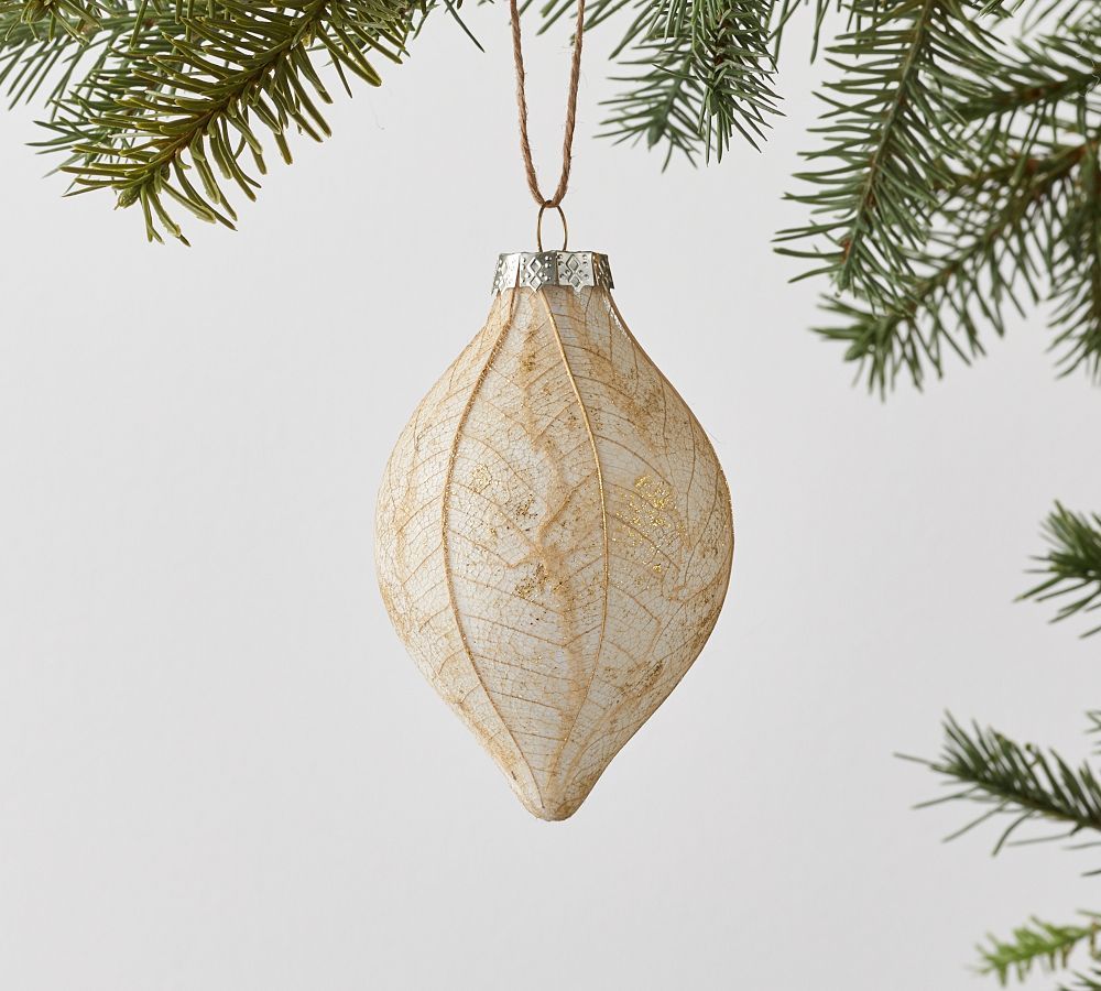 Textured Finial Leaf Ornament | Pottery Barn (US)