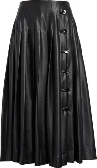 Tullius Pleated Faux Leather Skirt | Nordstrom