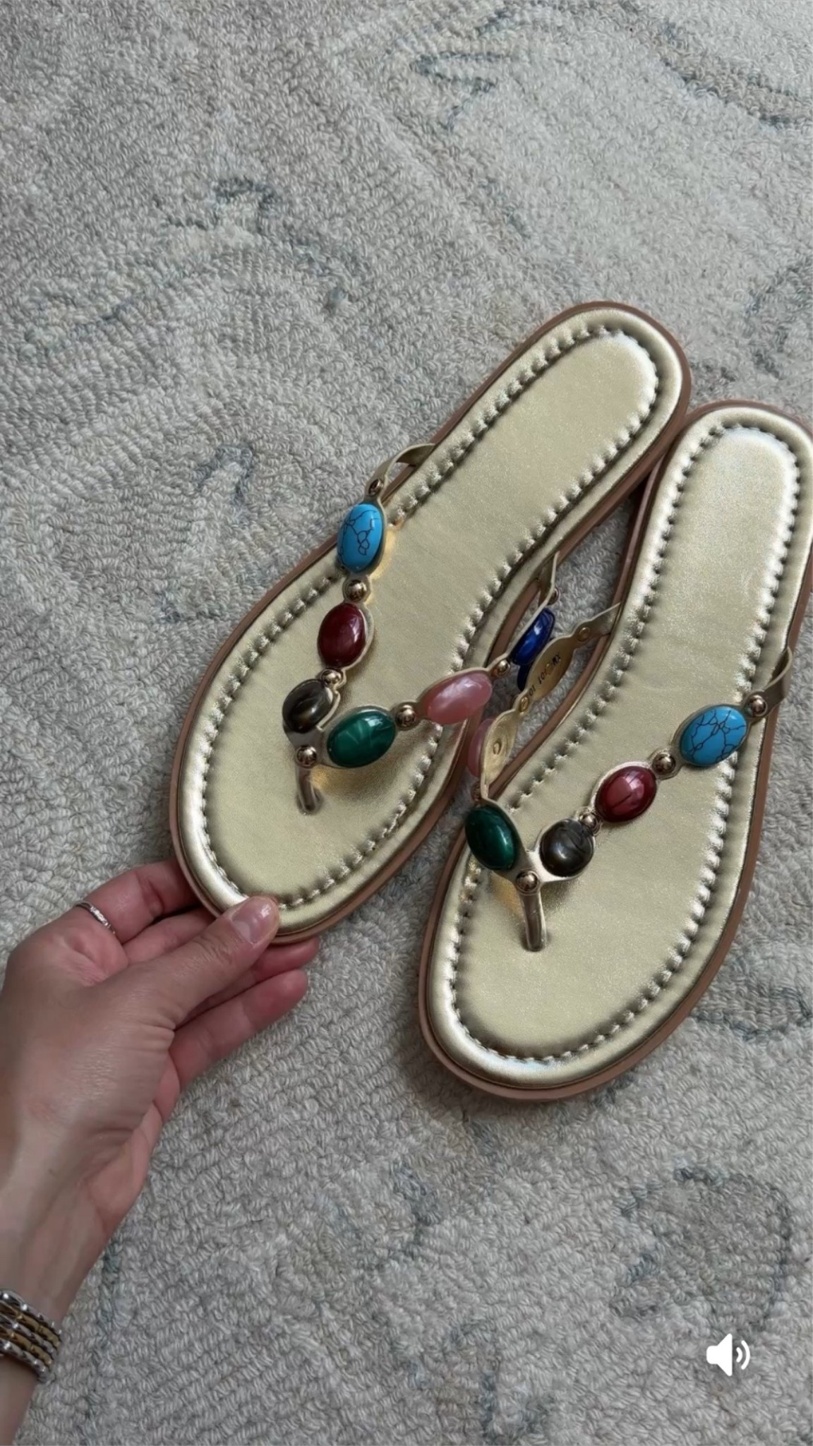 Colorful gemstone sandals that elevate any summer outfit ✨

embellished sandals, gemstone sandals, flat sandals, vacation shoes, resort wear, summer sandals, beach vacation style, colorful sandals, statement sandals, comfortable sandals, casual chic outfit, travel essentials, summer fashion, coastal style, neutral outfit accessories, boho sandals, vacation wardrobe, cute summer shoes, warm weather style, sandal trend 2026

#LTKSwim #LTKootd #LTKSeasonal