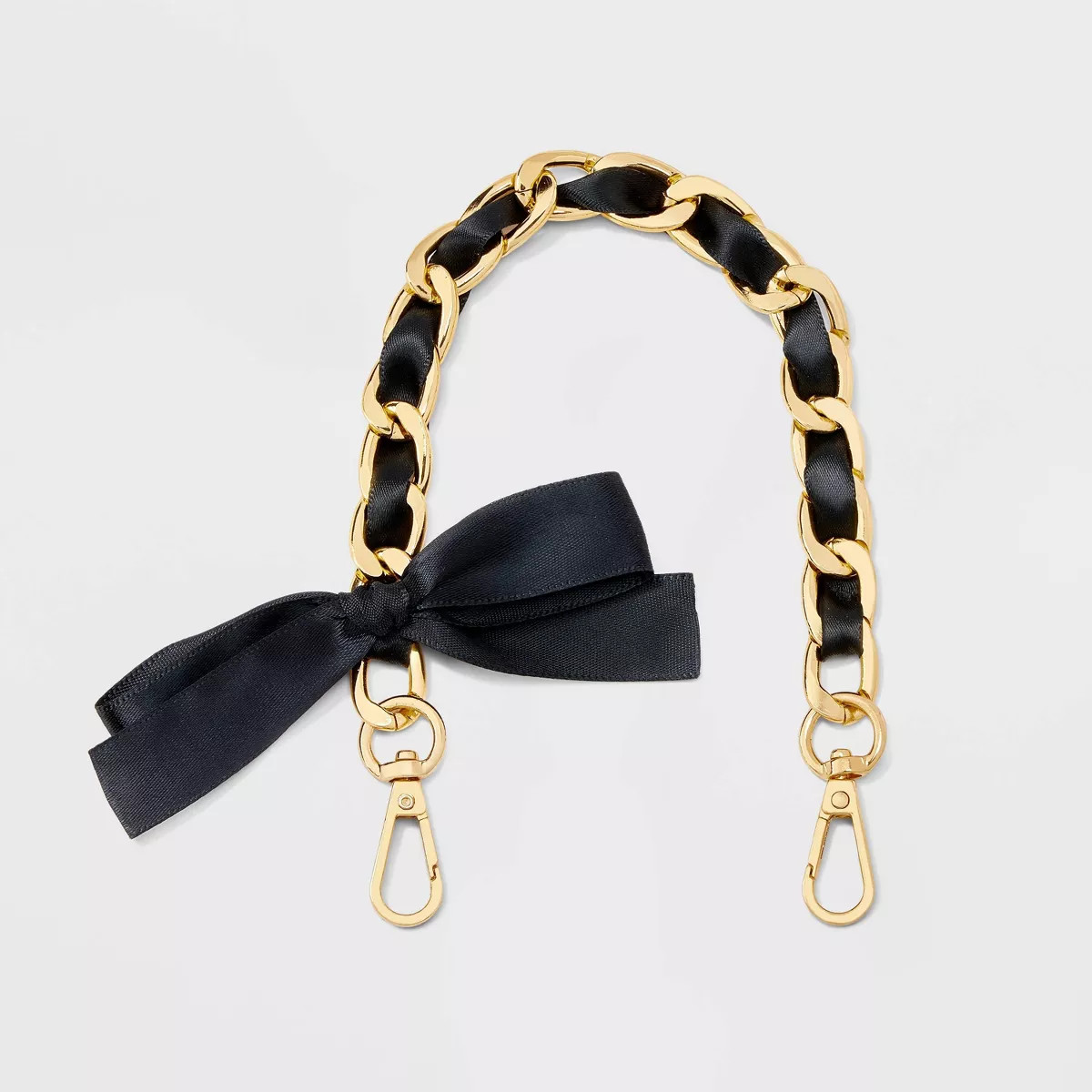 Chain with Bow Ribbon Accessory Phone Strap - A New Day™ Black/Gold | Target