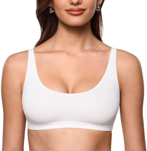 INLYRIC Women's Inbarely Soft Scoop Neck Bralette - Spaghetti Strap No Padding Unlined No Underwi... | Amazon (US)