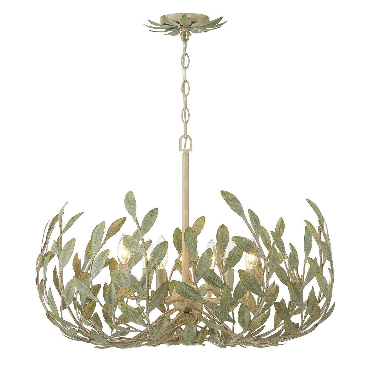 Olive Leaf Blooming Chandelier - 6 Light | Shades of Light