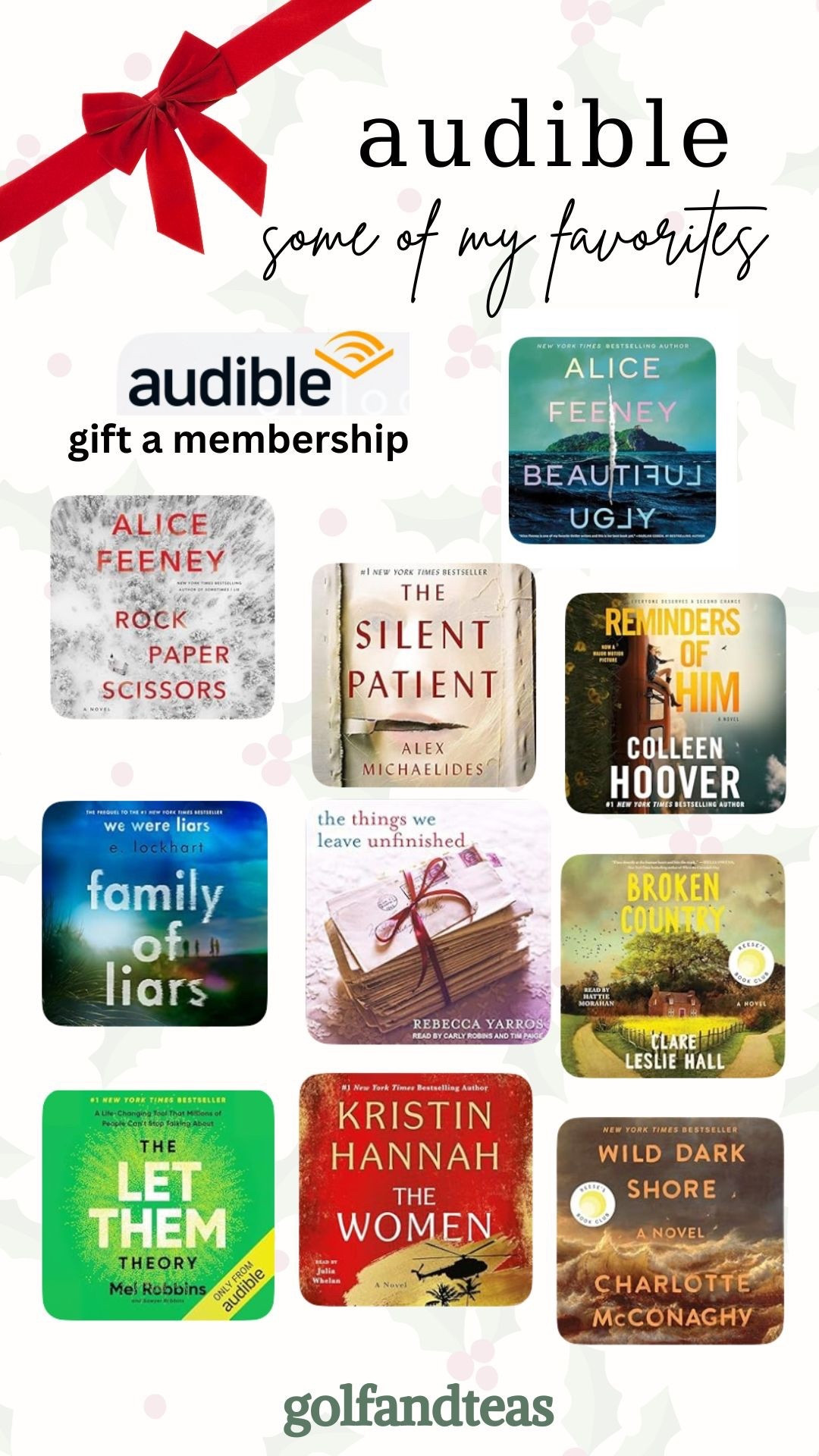 I’m in the car so much I get tired of listening to the radio.  I’ve become a big fan of listening to audio books. Audible is a great way to get the newest books!  They offer all different types of memberships  

#LTKHoliday #LTKGiftGuide #LTKOver40