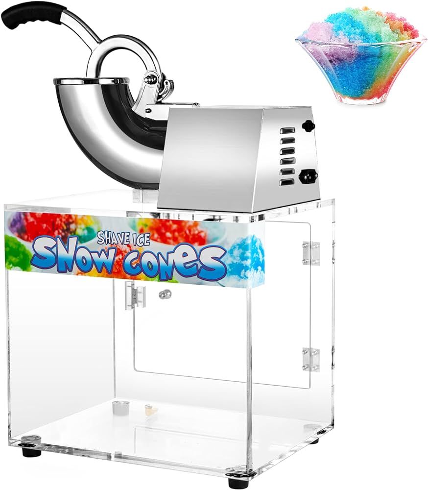VNN 48L Snow Cone Machine, 500LB/H Commercial Shaved Ice Machine, 300W Electric ice shaver machin... | Amazon (US)