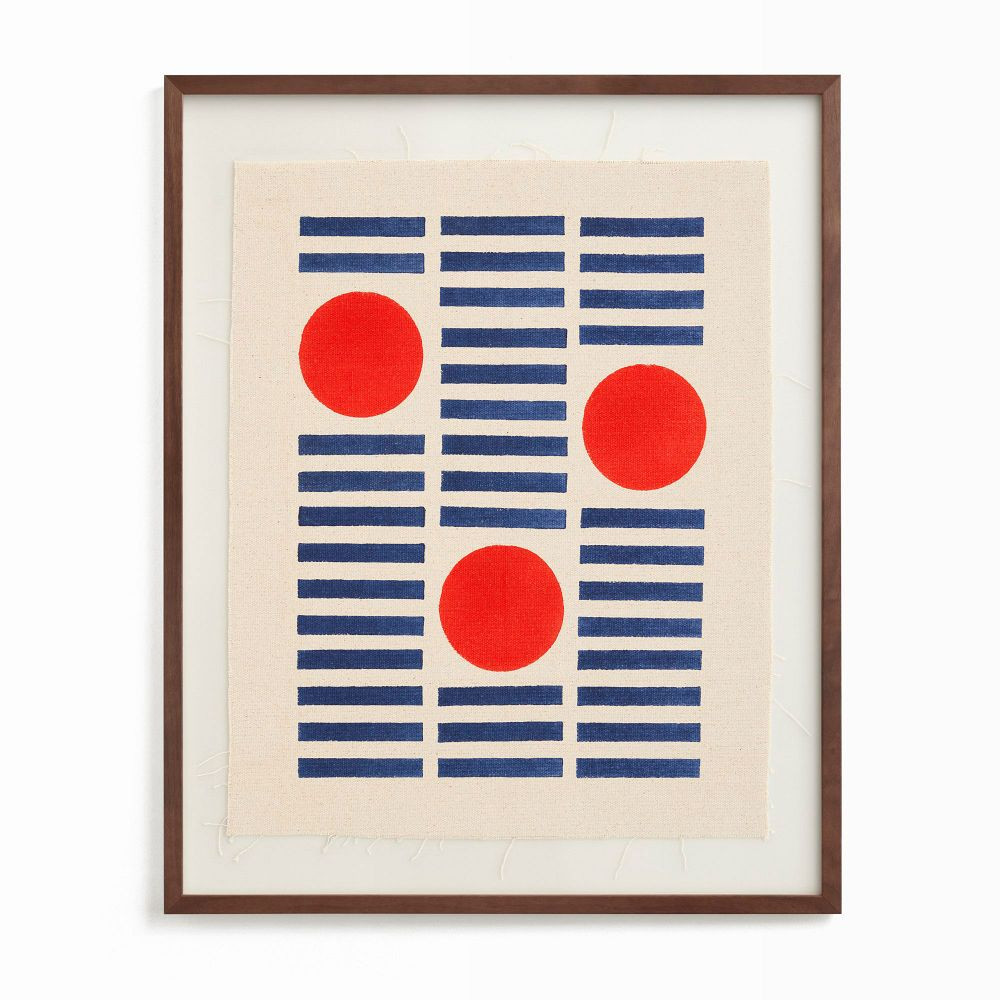 "Rhythm Running Through You" Framed Textile Art by Minted for West Elm | West Elm (US)