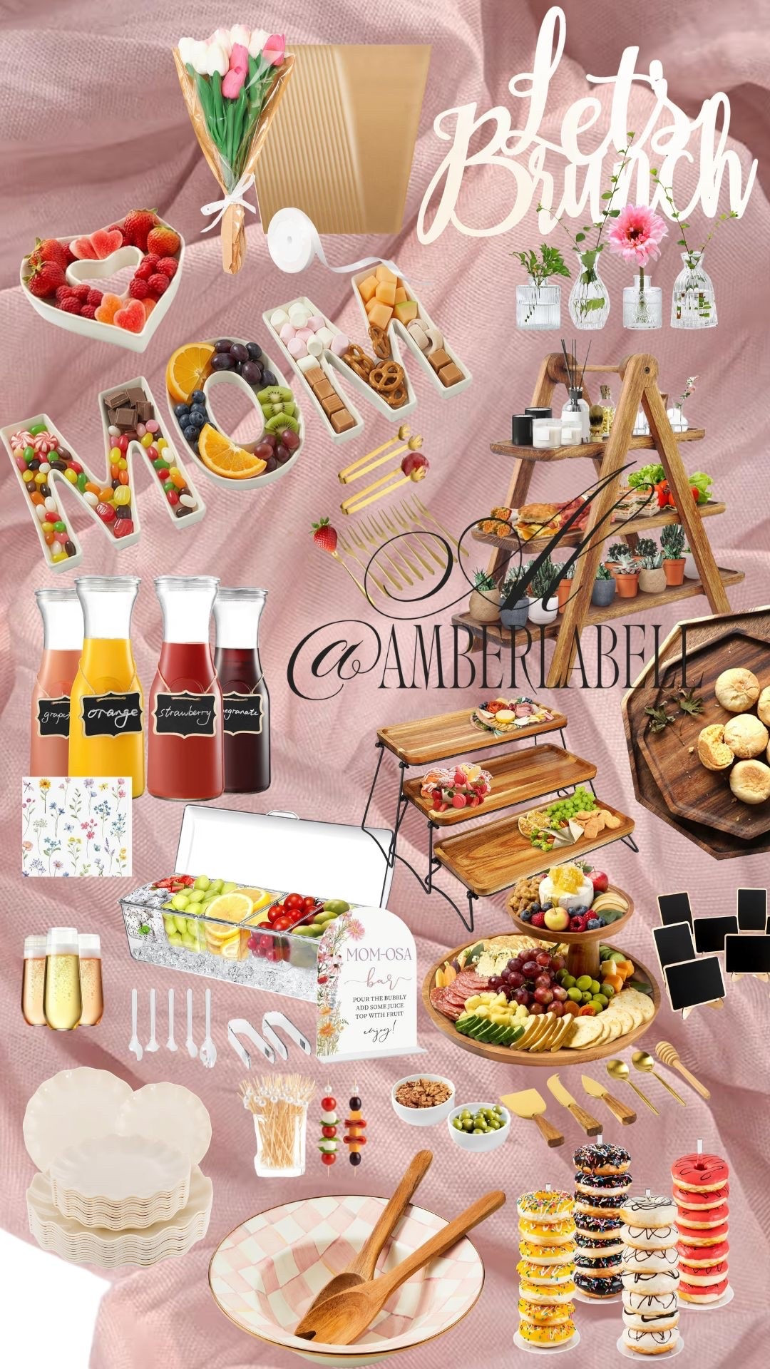 Brunch Essentials- centerpieces, signage, serving options, flower and mimosa bar supplies, fillable letters, table settings and more for hosting! Perfect for Mother’s Day/Baby Showers/Weddings/Birthdays/Celebrations

#LTKMothersDay #LTKWedding #LTKSaleAlert