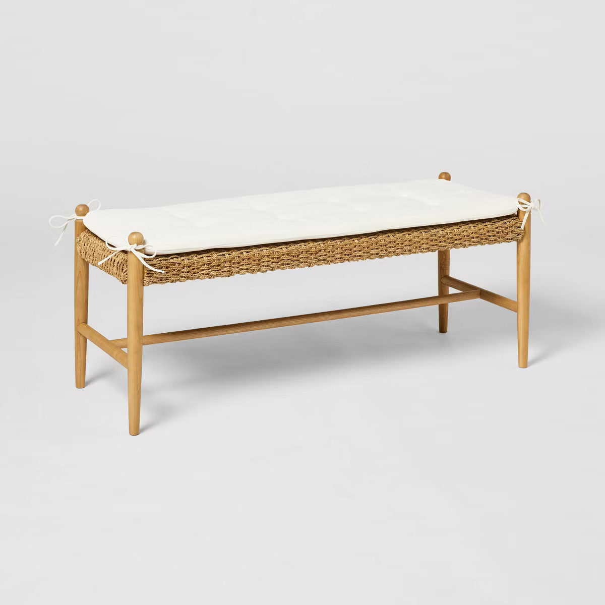 Cardamine Woven Upholstered Bench Natural - Threshold™ designed with Studio McGee | Target