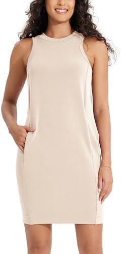 ODODOS Modal Soft Loose Tank Dress for Women Casual Sleeveless Sundress with Kangaroo Pocket Summ... | Amazon (US)